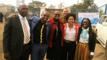 GBM Board Chair Wanjira Mathai (3rd from left) with some representatives of the Civil Society in Kenya during the event with President Barack Obama.
