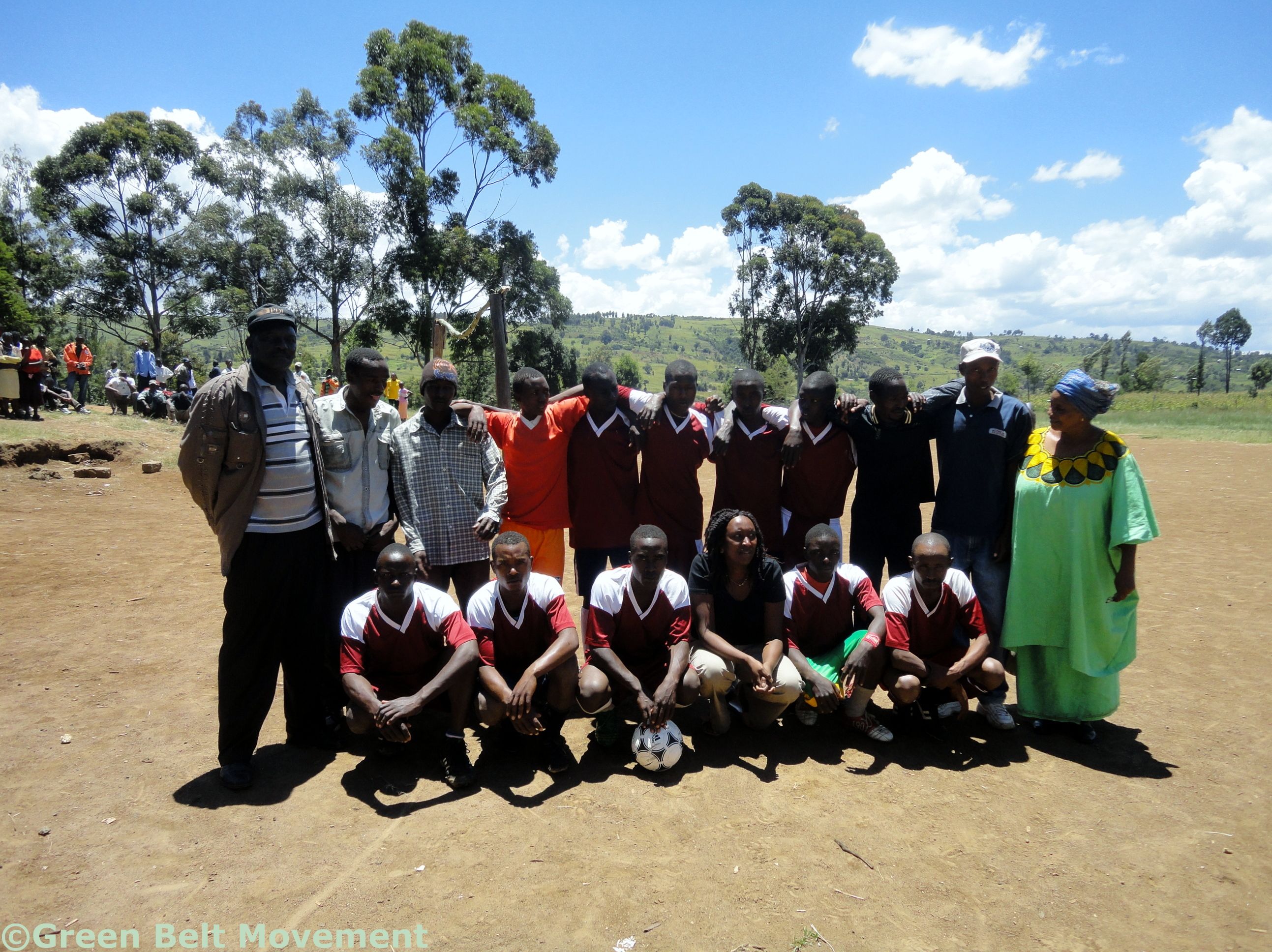 GBM Staff and Board Member with Youth from Kamungei Football club before the match